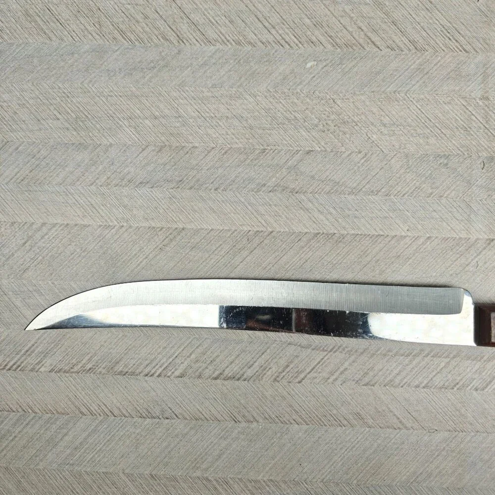 Ekco Flint Stainless Vanadium Carving Slicing Knife With Wood Handle